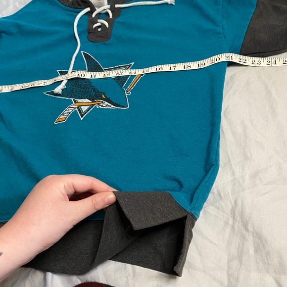 San Jose Sharks Women’s Off The Shoulder Sweater - Picture 8 of 8